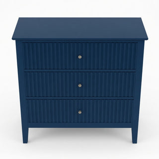 Fluted 3 Drawer Nightstand With Soft Close Slides