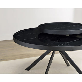 Shayne - Round Top Coffee Table With 2 Tier Design