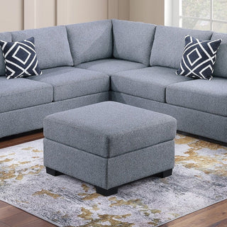 Contemporary Sectional Sofa 4 Piece Set With Built In Shelves L - Shaped Design