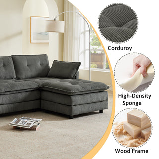 Oversized Modular Sectional Sofa With Multi Functional Console