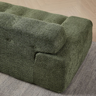 Cloud Series Minimalist Button Tufted Square Arm 3 Seater Sofa