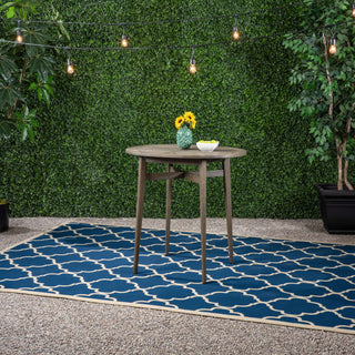 Outdoor Acacia Wood Bar Table With Slat Top