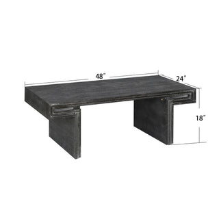 American Vintage Industrial Coffee Table, Double Tier Design