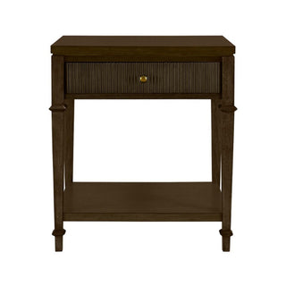 Kenna - Nightstand With Storage - Dark Coffee