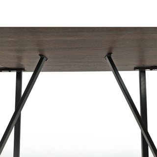 Modern Dining Table With Metal Legs For 4 - 6 Person