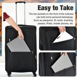 Softside Luggage Expandable Set With Duffel Bag Upright Spinner