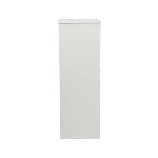 Louvered Door Bathroom Low Cabinet With Multi Layer Storage - White