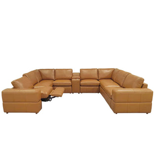 Upholstered Large Arms Sectional With Recliner Seats