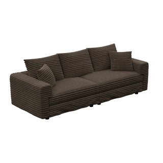 4 Seat Sofa, Modern Comfy Upholstered Sofa Cloud Couch, Deep Seat Couches With Soft Pillows