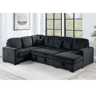 Modern Design Convertible Sectional Storage Bed With USB Port