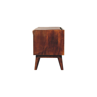 Solid Wood Bench With Upholstered Sea