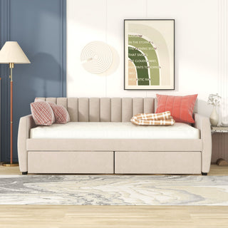 Upholstered Daybed With Slat Support