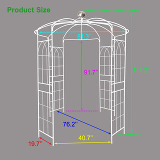 Metal Garden Arch Iron Garden Arbors Gazebo Dia High Birdcage Shape Pergola Pavilion For Wedding Ceremony