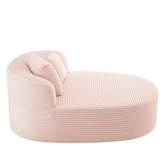 Modern Chaise Lounge Sofa Boneless Couch With Supportive Pillows