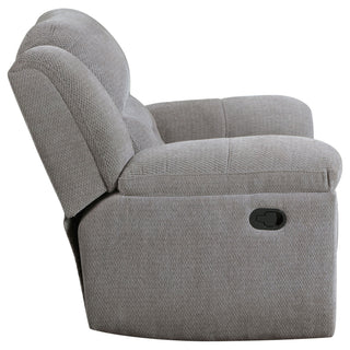 Sebring - Upholstered Glider Recliner Chair With Manual Recline And Smooth Gliding Motion - Gray