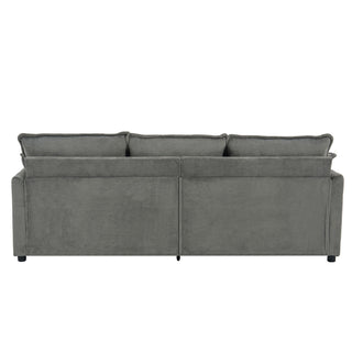 Modern 3 Seater Sofa With Side Storage Pockets For Living Room