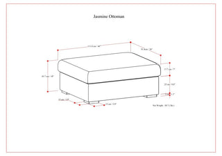 Jasmine - Ottoman - Gray