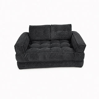 2 Seater Modular Corduroy Sofa With Chaise Lounge For Living Room