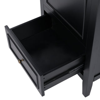 Modern Bathroom Vanity With Sink, Cabinet Storage, Drawer & Adjustable Feet