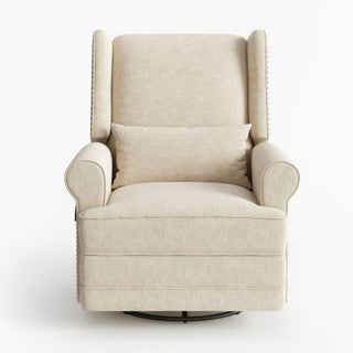 Extra Wide Swivel Recliner Glider Chair With Footrest