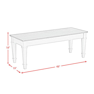 Farmington - Storage Dining Bench - Medium Brown And Washed Stone