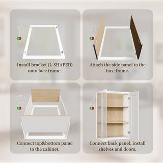 Shaker Wall Cabinet With Soft-Close Doors, Adjustable Shelves
