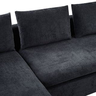 Modern L Shaped Sectional Sofa With Upholstery And Wooden Storage
