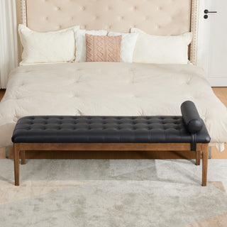 Upholstered End Of Bed Bench With Headrest