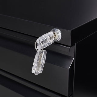 Contemporary 3 Drawer Mobile Filing Cabinet With Lock, Metal Office Storage For Legal / Letter Size