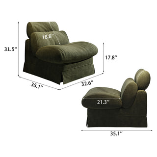 Accent Chair, Soft Medium Firm Upholstery For Living Room