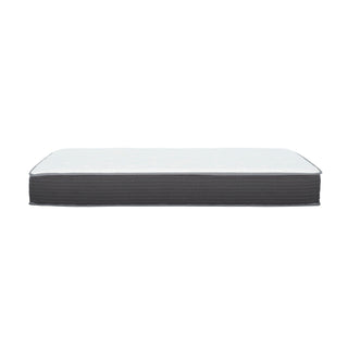 8" Pocket Spring Hybrid Bed In A Box Mattress, Soft Gel Memory Foam - Gray / White - Full
