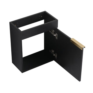 Wall Mounted Bathroom Vanity With Sink And Storage Rack, Soft Close Doors