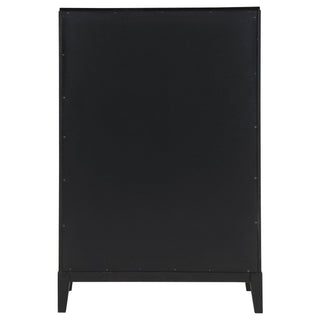Mason - 5 Drawer Chest With Fluted Design - Black