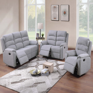 Motion Sofa 1 Piece Horizontal Tufting Cushion Backrest Upholstered Sofa - Beige