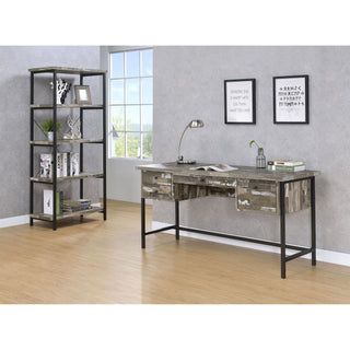 Salvaged - 4 Shelf Writing Desk With Hollow Board - Brown