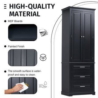 Storage Cabinet With 3 Drawers For Bathroom