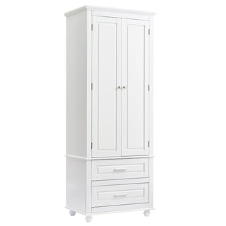 Tall Storage Cabinet With 2 Drawers For Bathroom