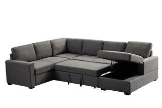 Ketterman - 4 Piece Upholstered Sectional - Dark Gray