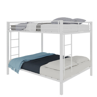 Bunk Bed For Kids, Convertible Frame With Ladders & Guardrail