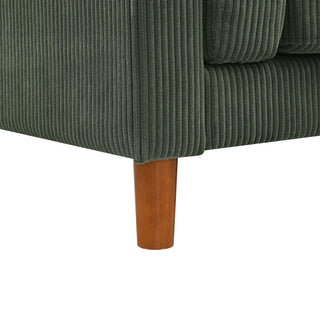 Upholstered Square Arm Sofa - Dark Green