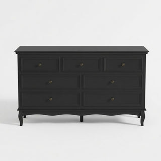 7 Drawer Dresser, Storage Chest - Black