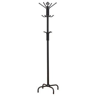 Coat Rack With 3 Tier Hooks For Entryway - Black