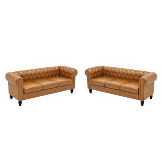 2 Piece Sofa Set With Rolled Armrests