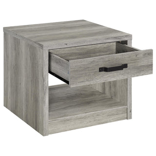 Nuberg - 2 Piece And End Table Set With Storage Drawers - Gray