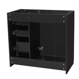 Retro Style Bathroom Vanity, 3 Drawers & Soft Closing Doors