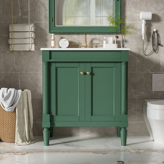 Bathroom Vanity Cabinet With Sink, Soft Close Doors, Storage Cabinet