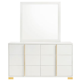 6 Drawer Dresser With Mirror - White