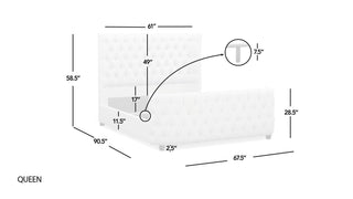 Brooklyn - Tufted Panel Bed Headboard And Footboard Set