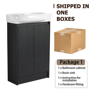 Freestanding Bathroom Vanity & Sink, Soft Close Doors