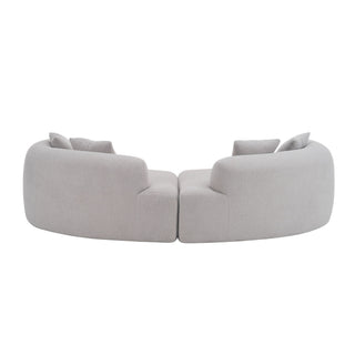 Curved 4 Seater Full Compression Sponge Sofa